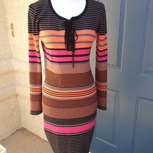 No Boundaries multicolor sweater dress